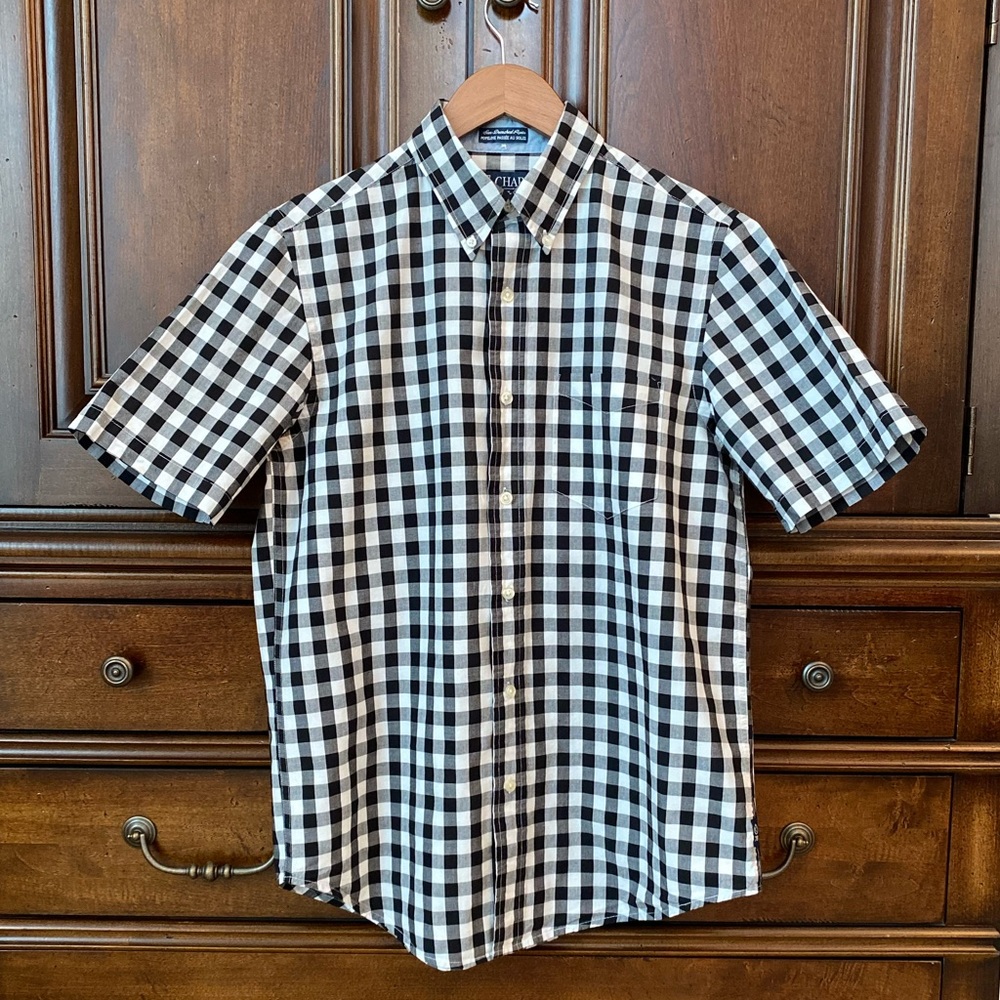 Ralph Lauren Chaps Mens Gingham Poplin Shirt - NWOT